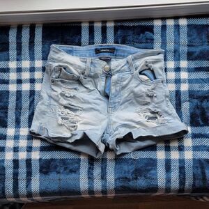 Aeropostale High Rise Midi Jean Shorts